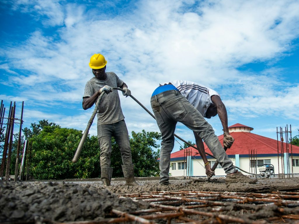 Limestone Concrete technician at work