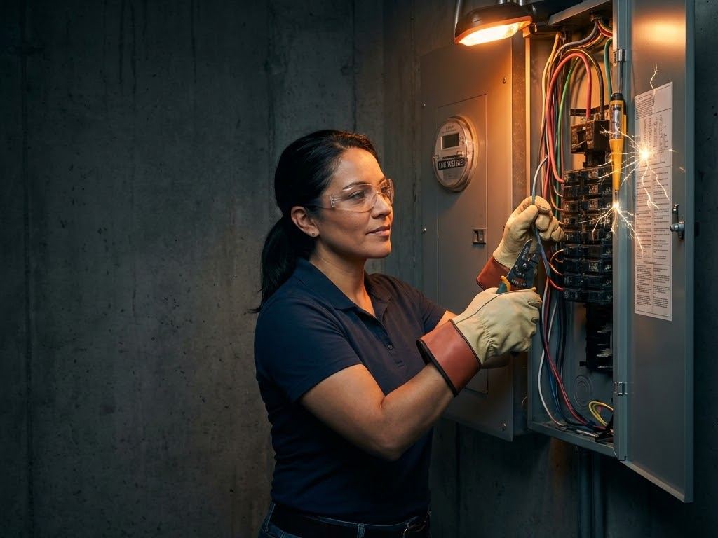 Brightline Electric technician at work